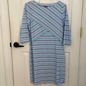 J. McLaughlin Greek Key 3/4 Sleeve Dress